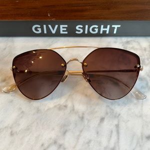 TOMS Solana yellow gold / iridescent mirror lens sunglasses